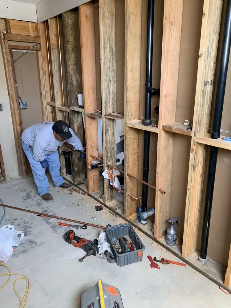 Commercial rough-in plumbing for Gas Line Repair in Radburn